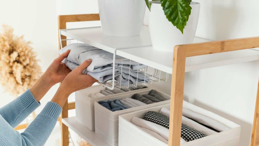 Organizing your space is a good productive activity as it helps you declutter your mind